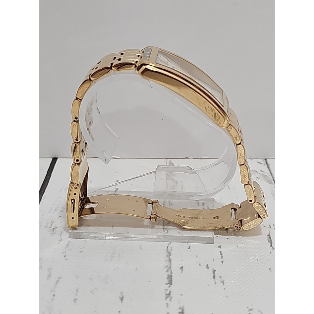 GUESS Steel Gold-Tone Rectangle Watch - Picture 6 of 10